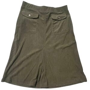 Halara Green Corduroy A-Line Skirt Womens large